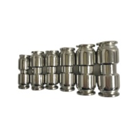 PU PG 304 스테인레스 스틸 금속 공압 퀵 커넥터 4mm 5mm 6mm 8mm 10mm 12mm 세트