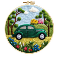 Kit de Démarrage Personnalisé pour Broderie et Feutrage à l'Aiguille en Laine – Fournitures Artisanales pour Décoration Maison et Travaux d'Aiguille
