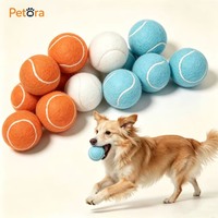 Balle de tennis pour chien Petora, écologique, interactive, multicolores, avec logo personnalisé, résistante aux morsures, en caoutchouc, jouet à mâcher pour l'entraînement au lancer