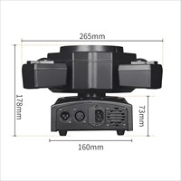 Lampu Moving Head LED Bee-Eye RGBW 4IN1 New Ltem 4 Head Small Whirlwind dengan Sinar Laser RGB
