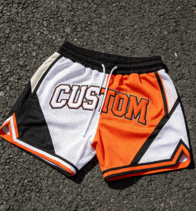 Shorts de sport vintage personnalisés pour hommes, taille élastique, respirants, 100 % polyester, pour l'été, la gym et le basketball - Product Image 2
