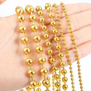 Hạt chuỗi kim loại thép không gỉ mạ vàng, không thấm nước và không gây dị ứng, dùng làm đồ trang sức tự làm - Product Image 3