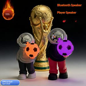 Lámpara LED con Altavoz para Audio, Adorno de Astronauta para Escritorio, sin Micrófono Incorporado, sin Control Remoto, Copa Mundial - Product Image 4