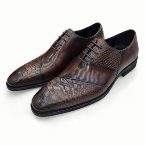 Chaussures en cuir pour hommes XuanWu, style Oxford élégant, à enfiler, bout fermé, respirantes, légères, semelle en caoutchouc isolante - Product Image 5