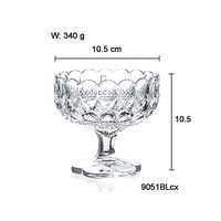 Tazón de Cristal Elegante y Ecológico para Dulces y Chocolate, Tazón Grande para Servir Postres y Helados