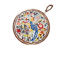 Keramik-Topfuntersetzer Hitzebeständige Matte Neues Chinesisches Blumendesign Rutschfeste Tischmatte Vintage Wärmeisolierende Unterlage