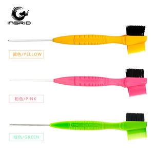 Cepillo de pelo de cola de doble cara al por mayor, cepillo de nailon para controlar los bordes del pelo, cepillo de cejas de cola de acero y plástico para mujer - Product Image 2