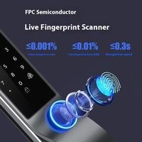 Serrure de porte intelligente Tuya Wifi avec reconnaissance faciale, NFC, reconnaissance de la veine palmaire, caméra et empreinte digitale