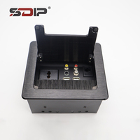 145*130 cepillo de aluminio Power Grommet debajo del escritorio Metal oculto salida multifuncional Oficina enchufes de mesa empotrados
