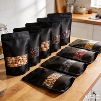 Sachet Doypack Mylar en promotion pour aliments pour animaux, noix, bonbons et gâteaux