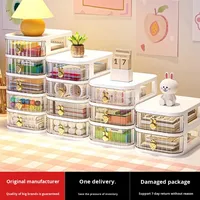 Porte-stylos en plastique transparent multicouche, organiseur de bureau pour étudiants, design mignon de dessin animé, capacité de 10L, multifonctionnel