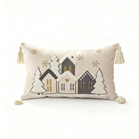 Nouvelles housses de coussin de Noël pour canapés de salon, coussins en peluche avec ambiance festive, coussins décoratifs pour le dossier - en stock