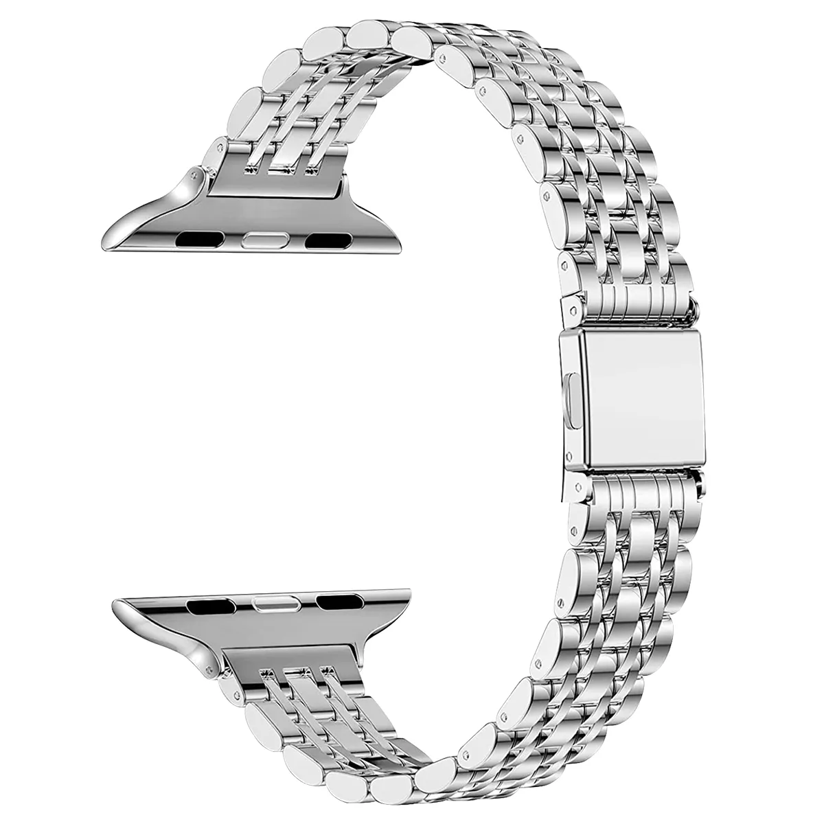 silver 304 stainless steel for apple watch band for small wrist for series 7 6 5 4 3 2 1 se