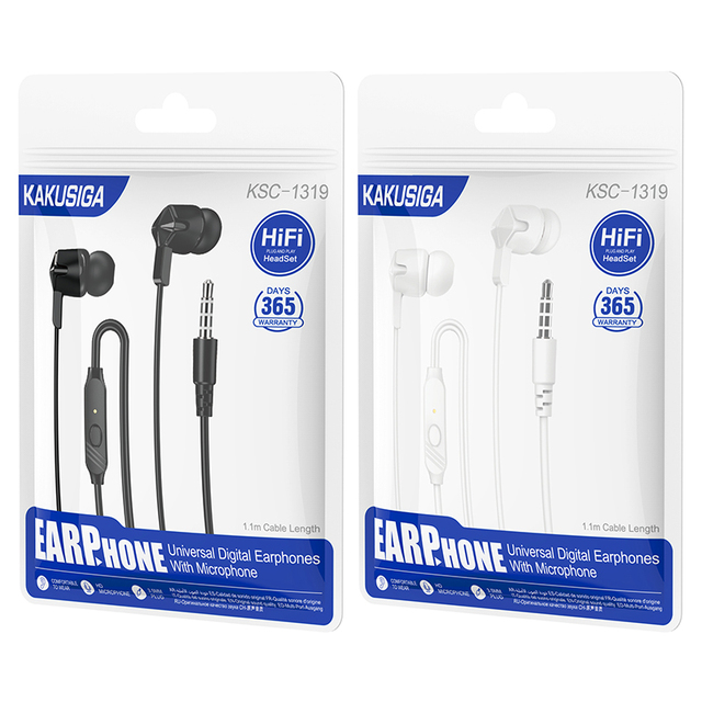 KAKUSIGA NEW Wired Earphone In-ear with Microphone Universal Digital Factory Price 3.5mm Earbuds Headset Headphones