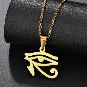 Collier unisexe, pendentif oeil <span class=keywords><strong>de</strong></span> Horus, bijou en or, pour hommes et femmes - Product Image 5