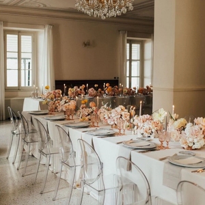 Chaises Chiavari en cristal transparent en gros, chaises empilables en résine acrylique transparente pour hôtels, événements et mariages en extérieur - Product Image 5