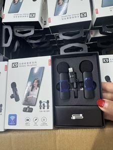 K9 无线全向电容式领夹麦克风便携式音频视频录制迷你麦克风适用于 iPhone Android 直播 - Product Image 6