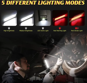 Multifunctional COB Magnet Auto Repair Work Light <strong>LED</strong> Red Warning Light Strong Flashlight Emergency Maintenance Light - Product Image 4