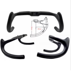 BIKEDOC HB23 로드 사이클링 트랙 핸들바 UD 무광 블랙 스프린트 330MM 265g 드롭 120MM 리치 104MM - Product Image 5