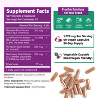Chinaherbs Vente en gros 1020mg Capsules de soutien pour la ménopause Prêtes à être expédiées Apaise les bouffées de chaleur Végétalien Sans gluten Prix de gros BRC NSF GMP