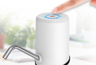 8W 2.4L/Min 1200mAh Water Bottle Pump Dispenser With Decorative Chamfer Top