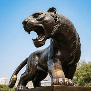 Scultura Personalizzata di Tigre in Bronzo, Statua del Re delle Bestie, Statua Animale per Decorazione Esterna - Product Image 4