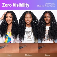 Perruques Courtes Bouclées en Cheveux Indiens Super Double Drawn Pré-coupées avec Dentelle, Perruques Frontales 13*6 en Cheveux Humains Sans Colle, Perruques Tressées en Cheveux Humains