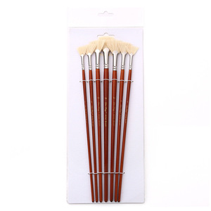 Miglior qualità 7 pezzi professionale Set pittura ventola setola pennello artista <span class=keywords><strong>per</strong></span> <span class=keywords><strong>acquerello</strong></span> e pittura a olio - Product Image 5