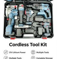 Kit d'outils électriques sans fil multifonctionnels pour le perçage, la découpe, le meulage, le fixation et les travaux d'entretien