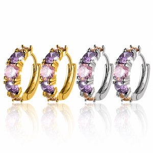 Pendientes de Aro Multicolores para Mujer, Estilo Veraniego, para Uso Diario, Accesorios para las Orejas - Product Image 6