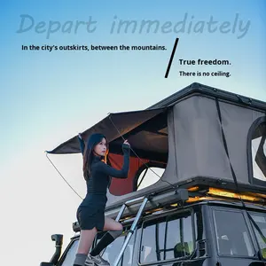 Tente <span class=keywords><strong>de</strong></span> toit rigide pour camping en plein air, style hélicoptère, pour SUV, tout-terrain, autoportée, hydraulique, en Oxford, quatre saisons - Product Image 2