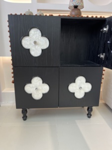 Modern Large Capacity Living room <b>Sideboard</b> Shell-Shaped <b>Sideboard</b> Design Solid Wood Side <b>Storage</b> Cabinet for Home Furniture - Product Image 6