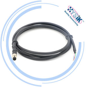 Kabel Ekstensi M8 6 Pin Female Double Ended PUR Hitam - Product Image 3