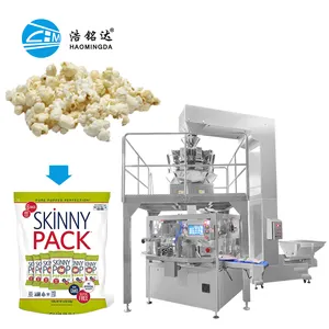 PVC bianco Cheddar Chips Corn Flake Caramels Smartfood Popcorn con arachidi ceci Snack microonde macchina per l'imballaggio di Popcorn