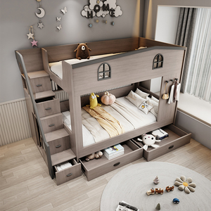 <span class=keywords><strong>Lit</strong></span> superposé pour enfants avec pompe, meubles de maison, <span class=keywords><strong>lit</strong></span> haut et <span class=keywords><strong>bas</strong></span> nordique, <span class=keywords><strong>lit</strong></span> superposé moderne haut et <span class=keywords><strong>bas</strong></span> multifonctionnel - Product Image 4