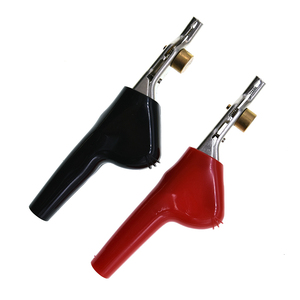 Pinza de cocodrilo de alta calidad con punta de clavo y punta angular de un solo púas, sonda de prueba grande, 1 par, rojo/negro - Product Image 2