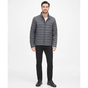 Veste matelassée d'hiver pour homme sur mesure en toile avec col montant et logo frontal – Qualité supérieure – Vente en gros OEM FINER THREADS - Product Image 1