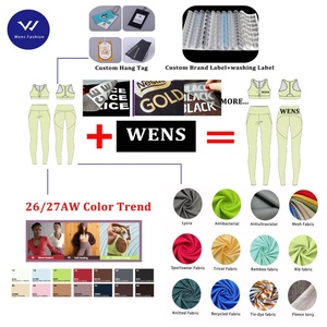 Ensemble de yoga sans couture de haute qualité pour femmes, séchage rapide, leggings taille haute, cordon de serrage personnalisé, vêtements imprimés respirants - Product Image 4