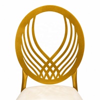 Chaises de mariage empilables en fer élégantes pour événements romantiques en plein air, chaises de banquet de luxe pour hôtels et salons