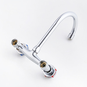 <span class=keywords><strong>Robinet</strong></span> <span class=keywords><strong>de</strong></span> cuisine mural <span class=keywords><strong>Robinet</strong></span> d'évier commercial avec bec pivotant <span class=keywords><strong>col</strong></span> <span class=keywords><strong>de</strong></span> <span class=keywords><strong>cygne</strong></span> <span class=keywords><strong>Robinet</strong></span> à 2 poignées <span class=keywords><strong>pour</strong></span> compartiment <span class=keywords><strong>de</strong></span> restaurant à domicile - Product Image 4