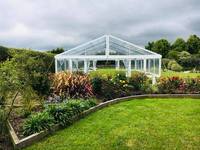Tente de chapiteau de luxe de 6m/8m/9m/10m de largeur Structure en PVC étanche avec cadre en alliage d'aluminium pour réceptions de mariage fêtes événements