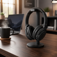 Casque sans fil ODM supra-auriculaire à réduction active du bruit (ANC) Bluetooth 5.3 avec micro mains libres et haut-parleur 40 mm pour le voyage