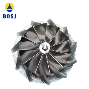 ビレット鍛造コンプレッサーホイールビレット54x67mm 9 + 0フォワード5-AXIS CNCマシン230-G003 - Product Image 2