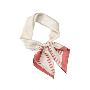 Custom 70*70cm Premium Faux <b>Silk</b> Satin Formal Floral Bows Luxury High-Grade Women's Square <b>Scarf</b> Skin-Friendly Breathable - Product Image 3