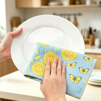 Essuie-tout de cuisine en microfibre gaufrée super absorbante à sublimation, impression personnalisée