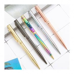 Stylos promotionnels en métal durables avec logo personnalisé - Fournitures de bureau en gros, stylos publicitaires pour hôtels et cadeaux - Product Image 1