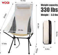 Chaise longue pliable WOQI pour piscine, plage, réglable, en tissu, pour se détendre au soleil, fauteuil bas pour terrasse, chaise pliante d'extérieur personnalisée