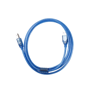 Câble d'<span class=keywords><strong>imprimante</strong></span> USB 2.0 à connecteur carré bleu transparent tout cuivre, câble d'extension d'<span class=keywords><strong>ordinateur</strong></span> de 1.5m (câble de données d'<span class=keywords><strong>imprimante</strong></span> A/B) - Product Image 1