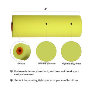 Mini rouleau à peinture professionnel <span class=keywords><strong>pour</strong></span> enfants, qualité industrielle OEM, cadre sans cage de 4 pouces, libération rapide, prévention de la rouille, mousse - Product Image 2