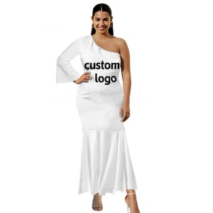 Abito <span class=keywords><strong>da</strong></span> donna a coda di pesce <span class=keywords><strong>da</strong></span> sera elegante <span class=keywords><strong>da</strong></span> Cocktail formale autunnale con stampa personalizzata stampa 2025 alla moda - Product Image 2